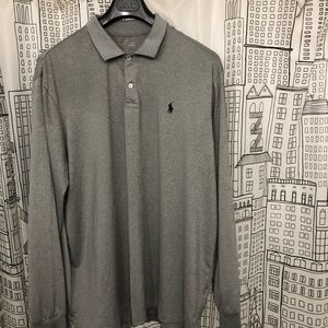 Polo by Ralph Lauren Gray Long Sleeve Polo Shirt